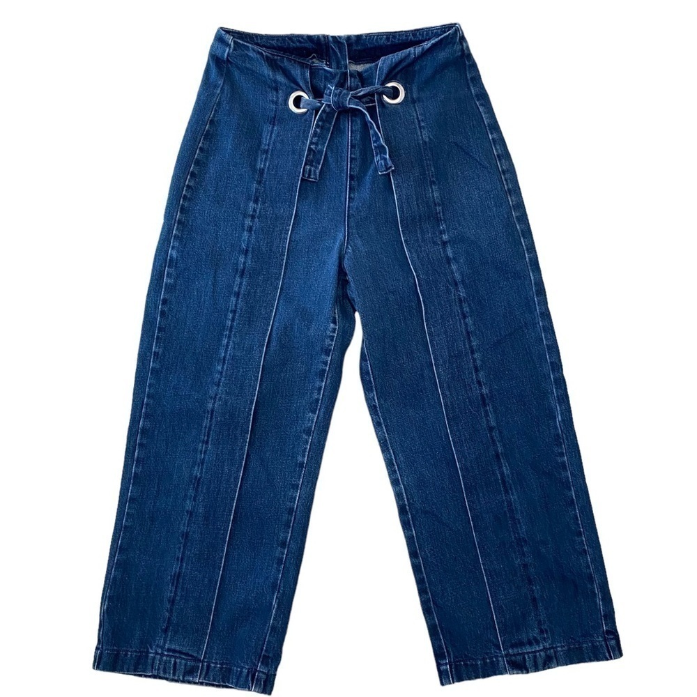 Madewell Blue Denim Wide Leg Culottes - Picture 2 of 11